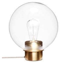 Hubsch Brass Table Lamp with Glass Sphere