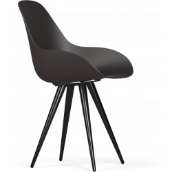 Kubikoff Black Angel Contract Dimple Closed Shell Chair