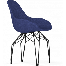 Kubikoff Diamond Base Chair With Dimple Tailored Shell | Fabric