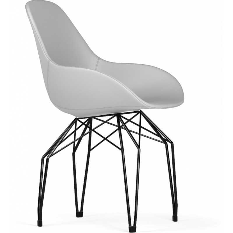 Kubikoff Black Diamond Base Chair - Leather