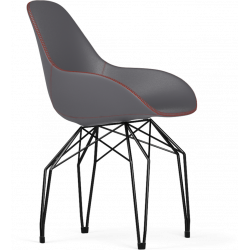 Kubikoff Black Diamond Base Chair | Leather