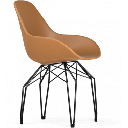 Kubikoff Black Diamond Base Chair With Tailored Shell | Leather