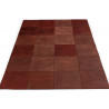 Massimo Leather Rug Square Tiles Brown| 3 Sizes