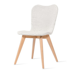 Vincent Sheppard Lily Dining Chair in Pure White |Oak Legs