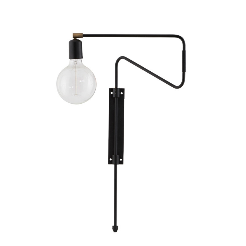 House Doctor Swing Wall Lamp in Black | 35 cm