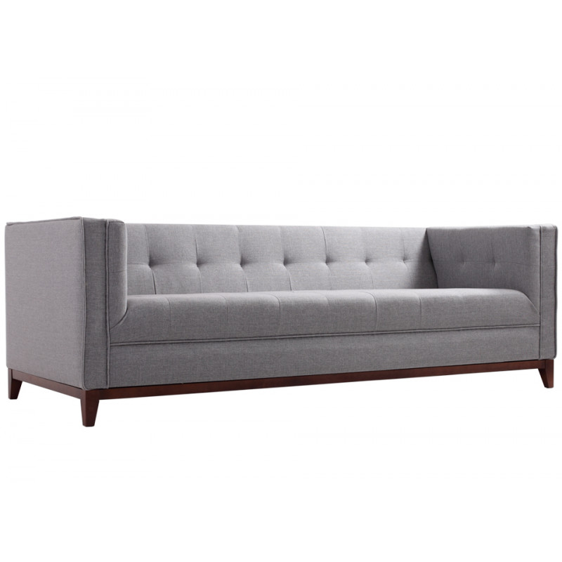 Custom Form 3 Seater Sofa BY TOM in Silver