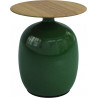 Gloster Blow Low Outdoor Side Table Ceramic and Teak