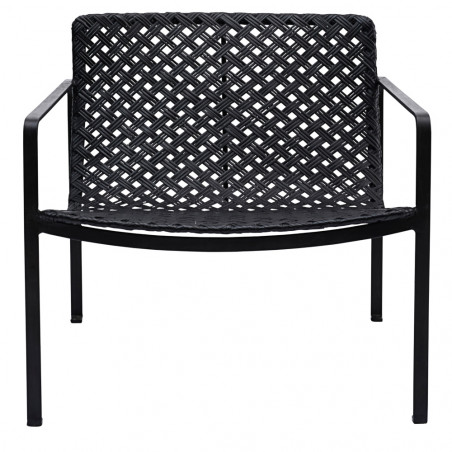 House doctor Habra Chair in Black Rattan