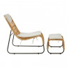 Bali Rattan Lounge Chair With Foot Stool