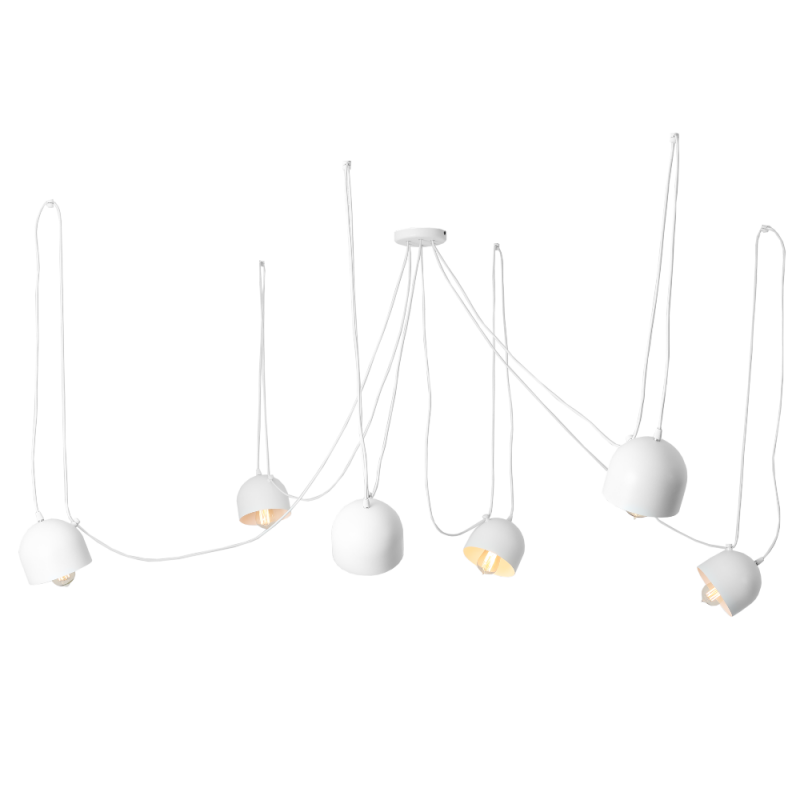 Custom Form Popo 6 Pendant Lamp white