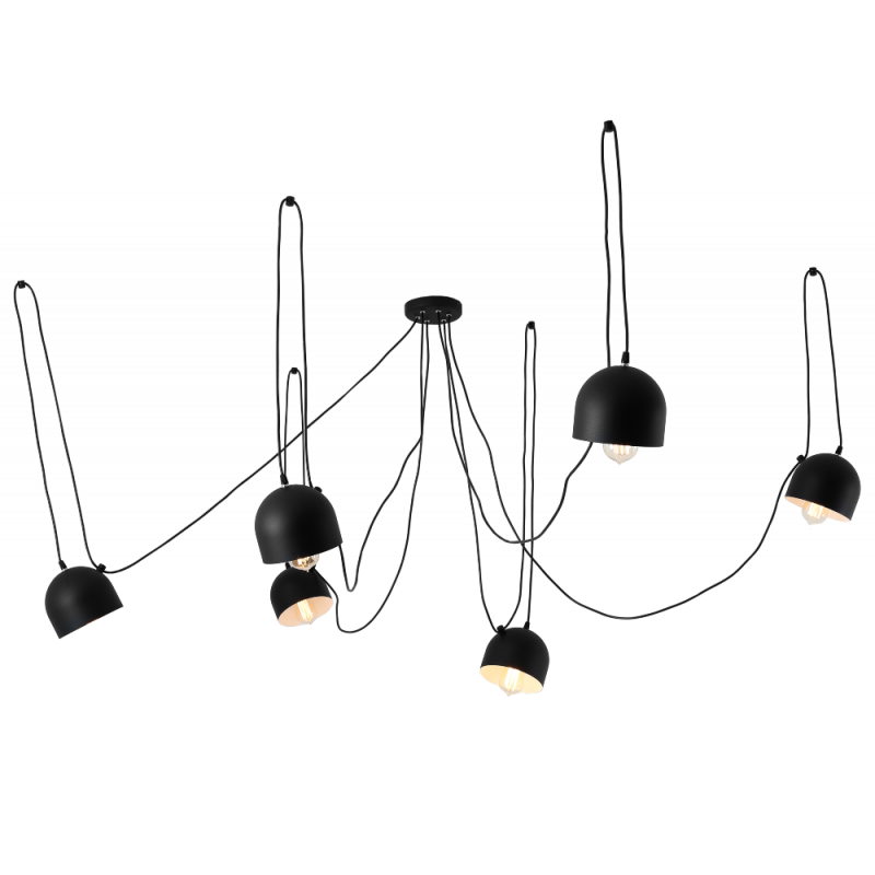 Custom Form Popo 6 Pendant Lamp Black