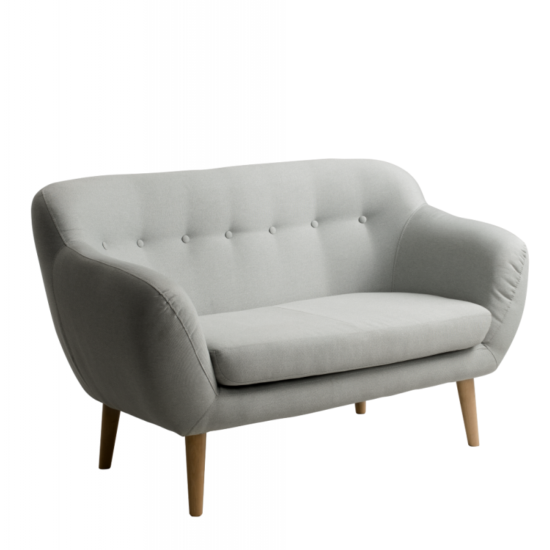 Custom Form 2 Seater Sofa Margaret in Platinum Fabric