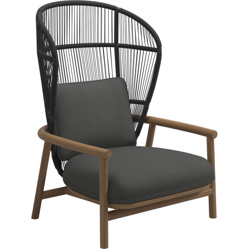Gloster Fern Lounge Chair Raven | High Back