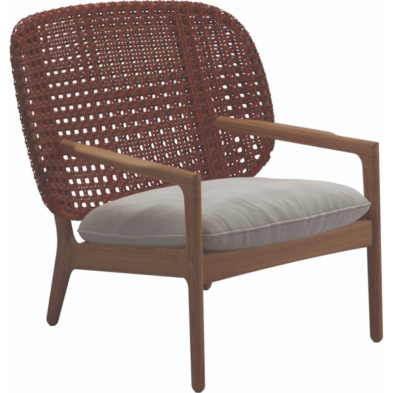 Gloster Kay Low Back Lounge Chair | Copper Weaving