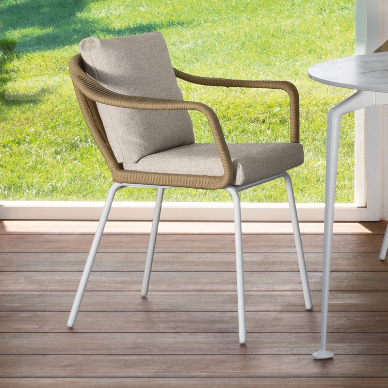 Talenti Cruise Alu Outdoor Dining Chair White Sand