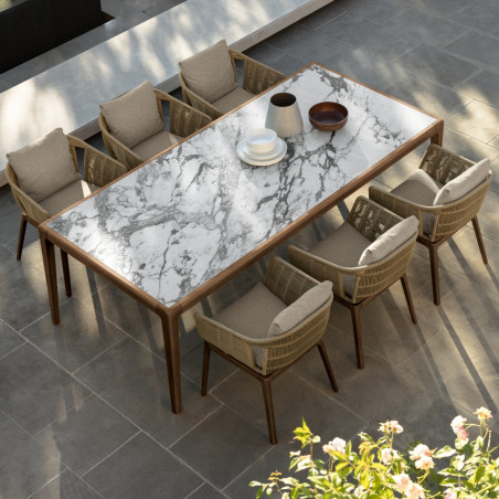 Talenti Cruise Dining Table with Calacatta Top 240 cm x 110 cm