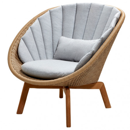 Cane-Line Peacock Outdoor Lounge Chair Weave Natural