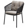 Cane-Line Ocean Outdoor Dining Chair Soft Rope Dark Grey