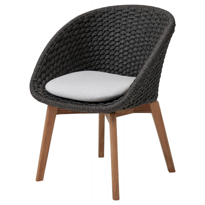 Cane-Line Peacock Outdoor Chair Soft Rope Dark Grey