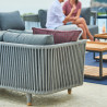 Cane-Line Moments Outdoor 3 Seater Sofa Soft Rope Grey