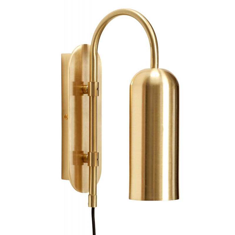 Hubsch Brass Wall Lamp Oblong Shape