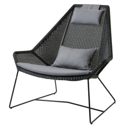 Cane-Line Breeze Highback Garden Lounge Chair Black