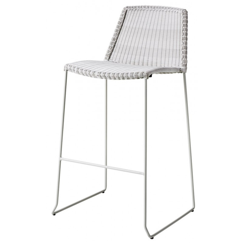 Cane-Line Breeze Outdoor Bar chair in White Grey