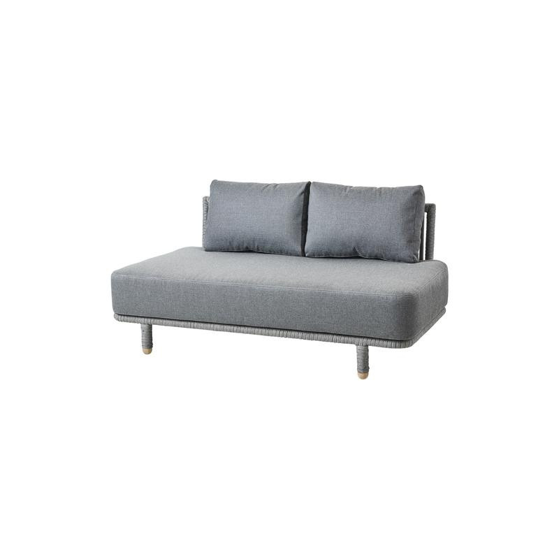 Cane-Line Moments 2-Seater Sofa | Soft Grey Rope