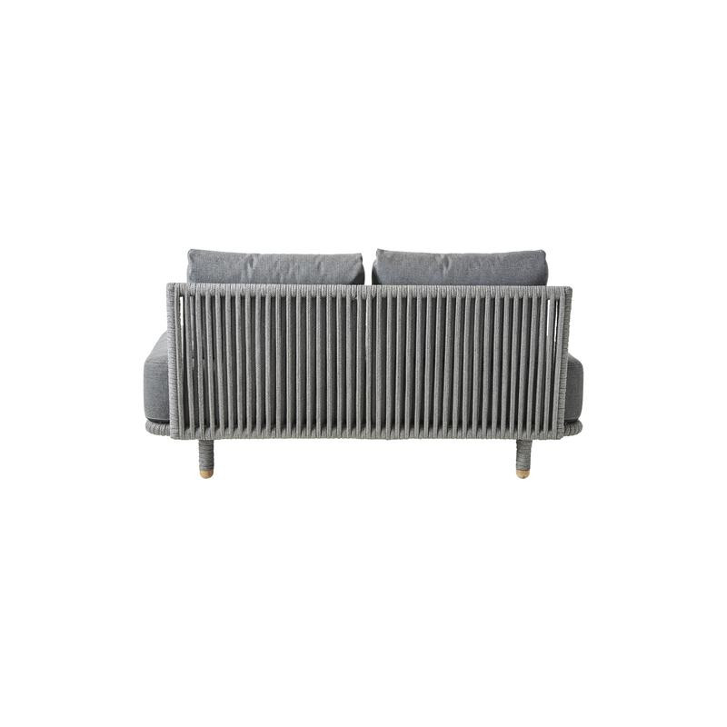 Cane-Line Moments 2-Seater Sofa | Soft Grey Rope
