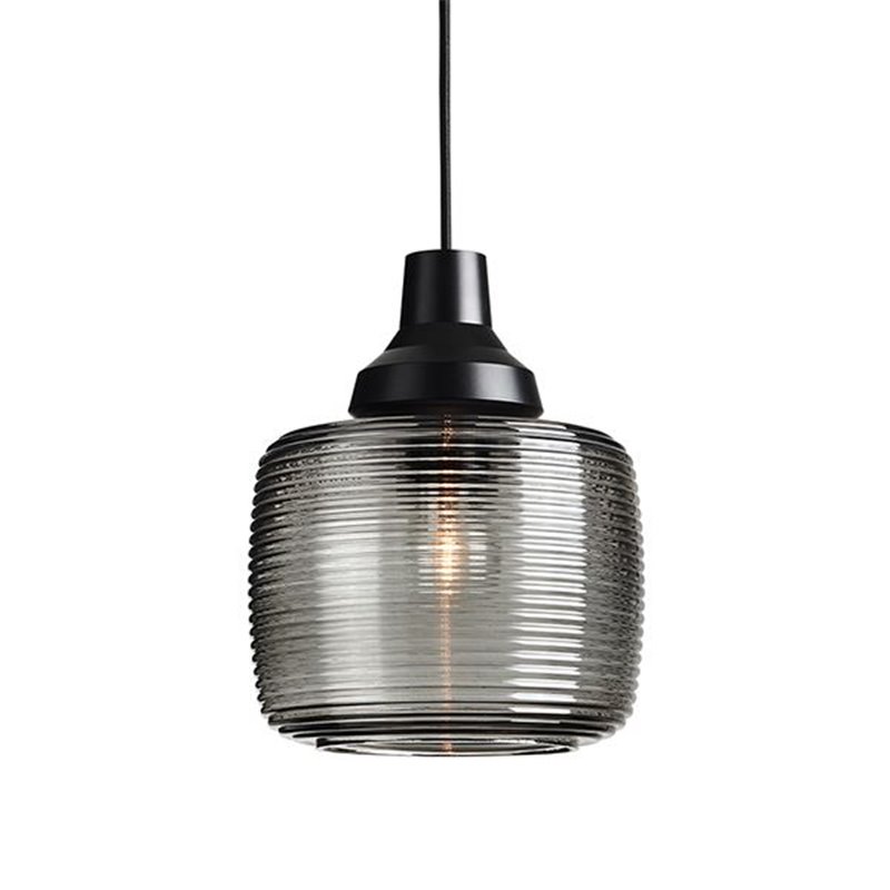 Design by Us New Wave Stripe Pendant Lamp Smoke