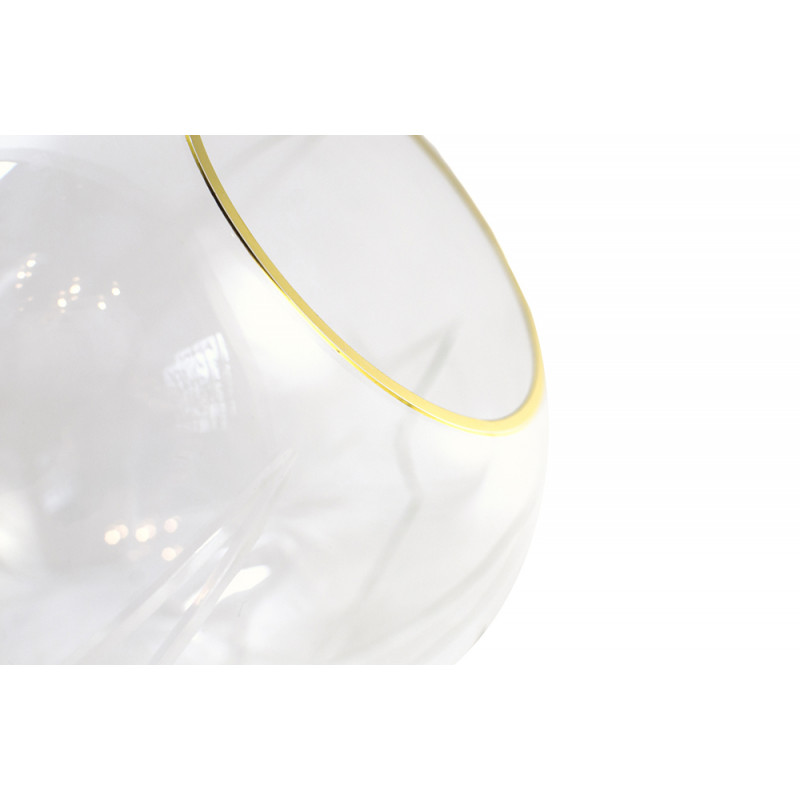 Design by Us Ballroom Diamond Cut Pendant Clear & Gold