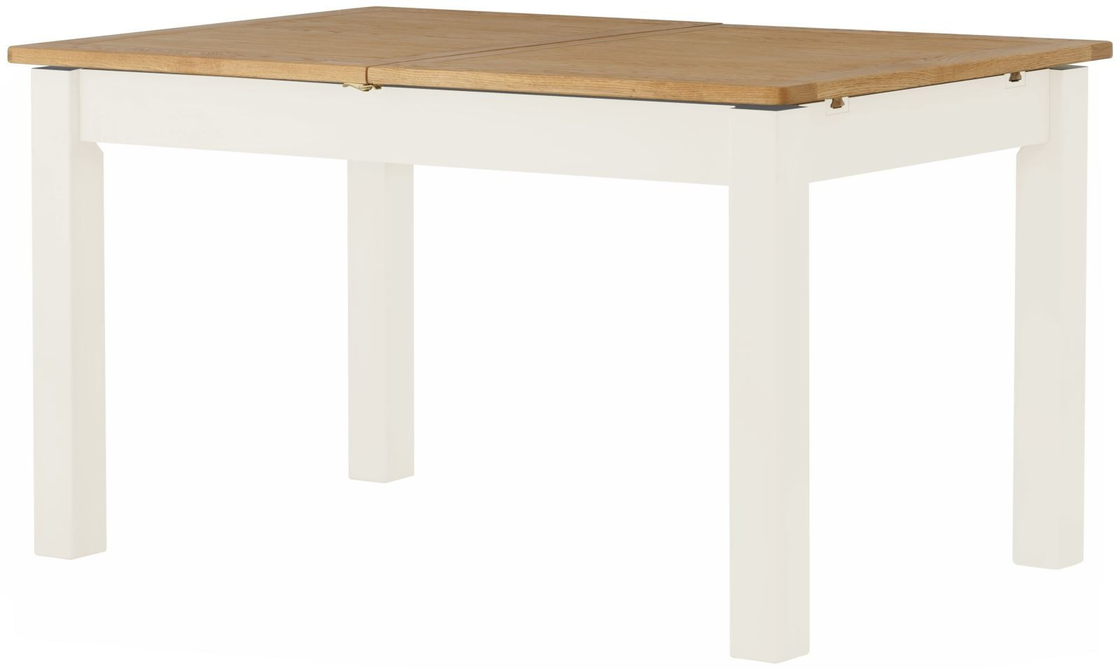 Farmhouse Extending Dining Table Oak, White Top Dining Table
