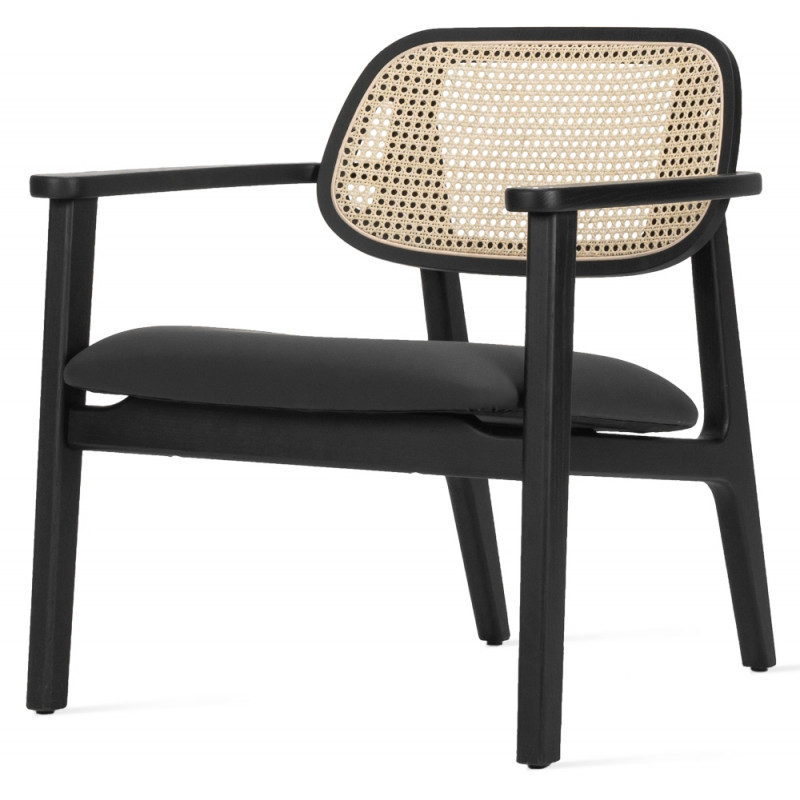 Vincent Sheppard Titus Lounge Chair Black Oak Black Seat Pad