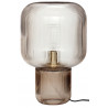 Hubsch Table Lamp with Smoked Ribbed Glass