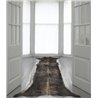 Super Long Stretched Cowhide Rug Bleached Small