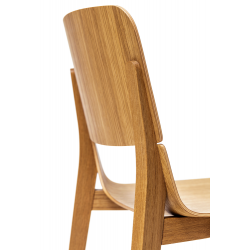 Ton Leaf Dining Chair Stained Beech