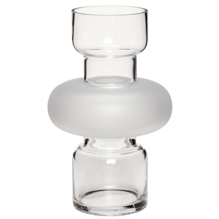 Hubsch Vase Clear Frosted Glass
