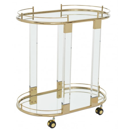 Drinks Trolley In Gold Stainless Steel