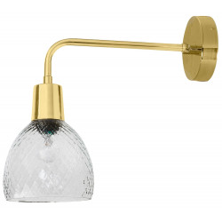 Bloomingville Wall Lamp Brass Clear Glass
