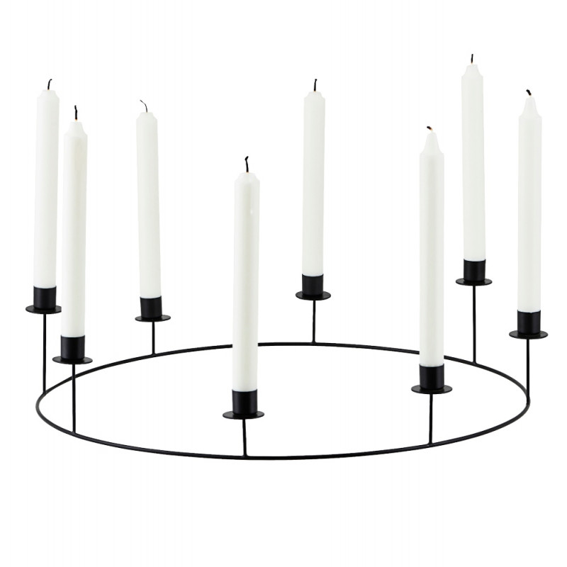 House Doctor Ring Candle Stand Black