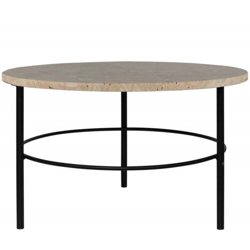 Dome Deco Montreux Round Coffee Table Tavertine Marble Top