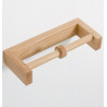 Wireworks Double Toilet Wall Roll Holder - Natural Oak