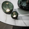 Dome Deco Tea Light Holder Grey Glass | Small