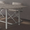 Talenti Riviera Dining Table White Frame Grey Stone 260 CM