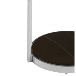 Marble 2 Tier Side Table Chrome