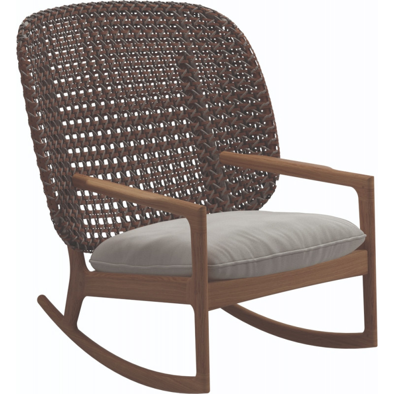 Gloster Kay Rocking Chair High Back | Brindle Wicker