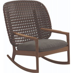 Gloster Kay Rocking Chair High Back | Brindle Wicker