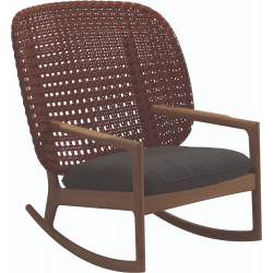Gloster Kay Rocking Chair High Back | Copper Wicker