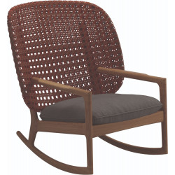 Gloster Kay Rocking Chair High Back | Copper Wicker