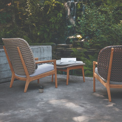 Gloster Kay Lounge Chair High Back | Copper Wicker
